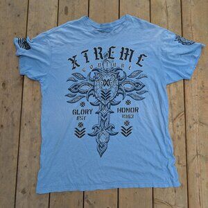 Xtreme Couture by Affliction Blue Graphic T-Shirt - XL